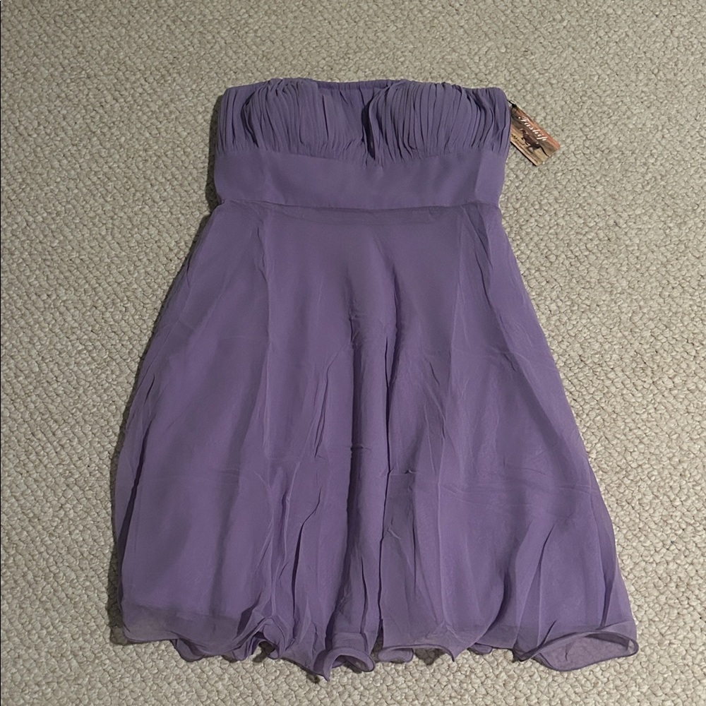 Speechless Strapless Purple Dress